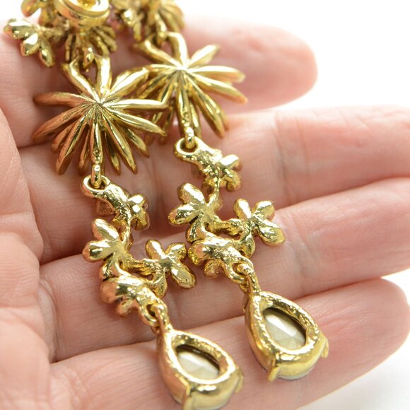 Oscar de la Renta Floral Bloom Enamel Earrings - Picture 4 of 4